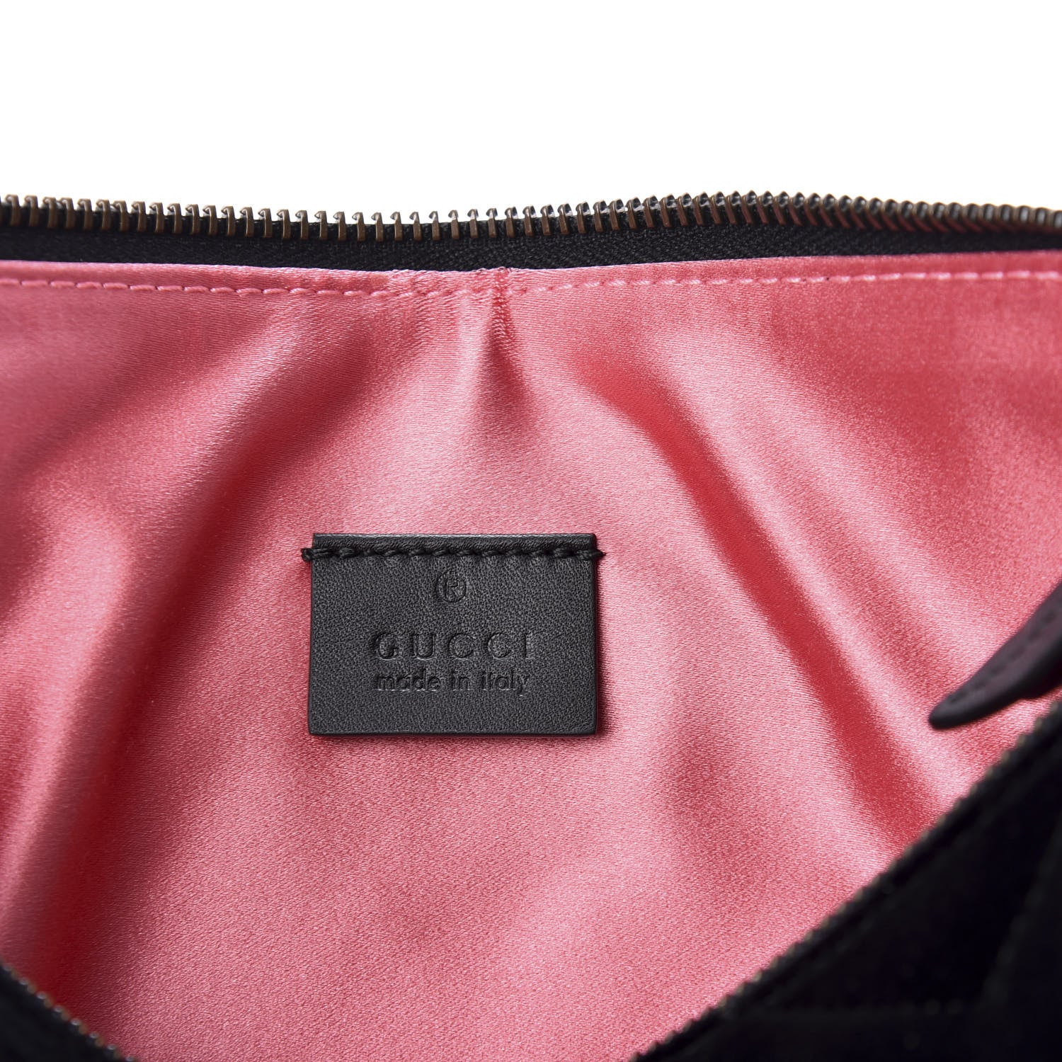 Gucci Velvet Matelasse GG Marmont Zip Pouch Black 6 of 9