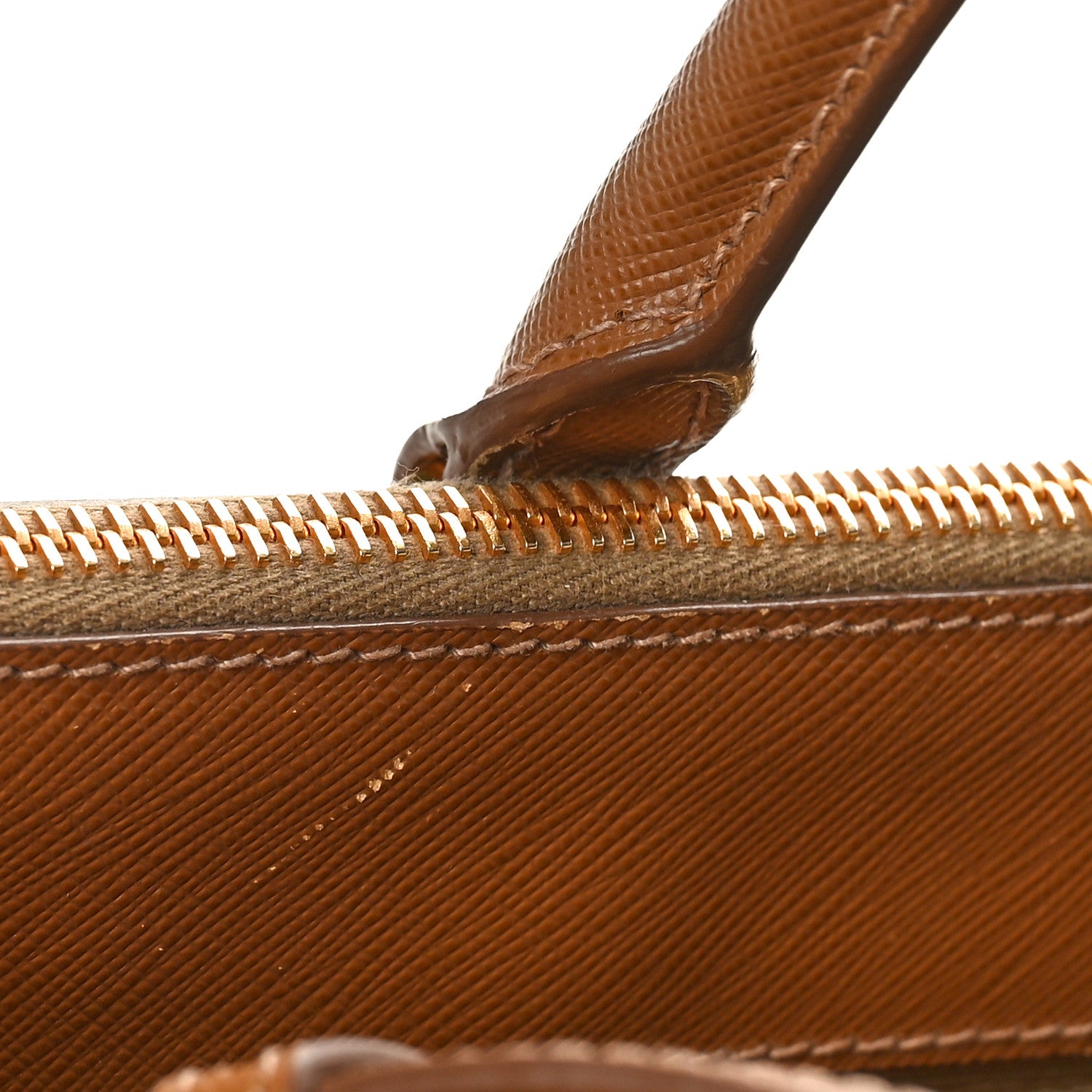 Prada Saffiano Medium Galleria Double Zip Tote Caramel 11 of 12