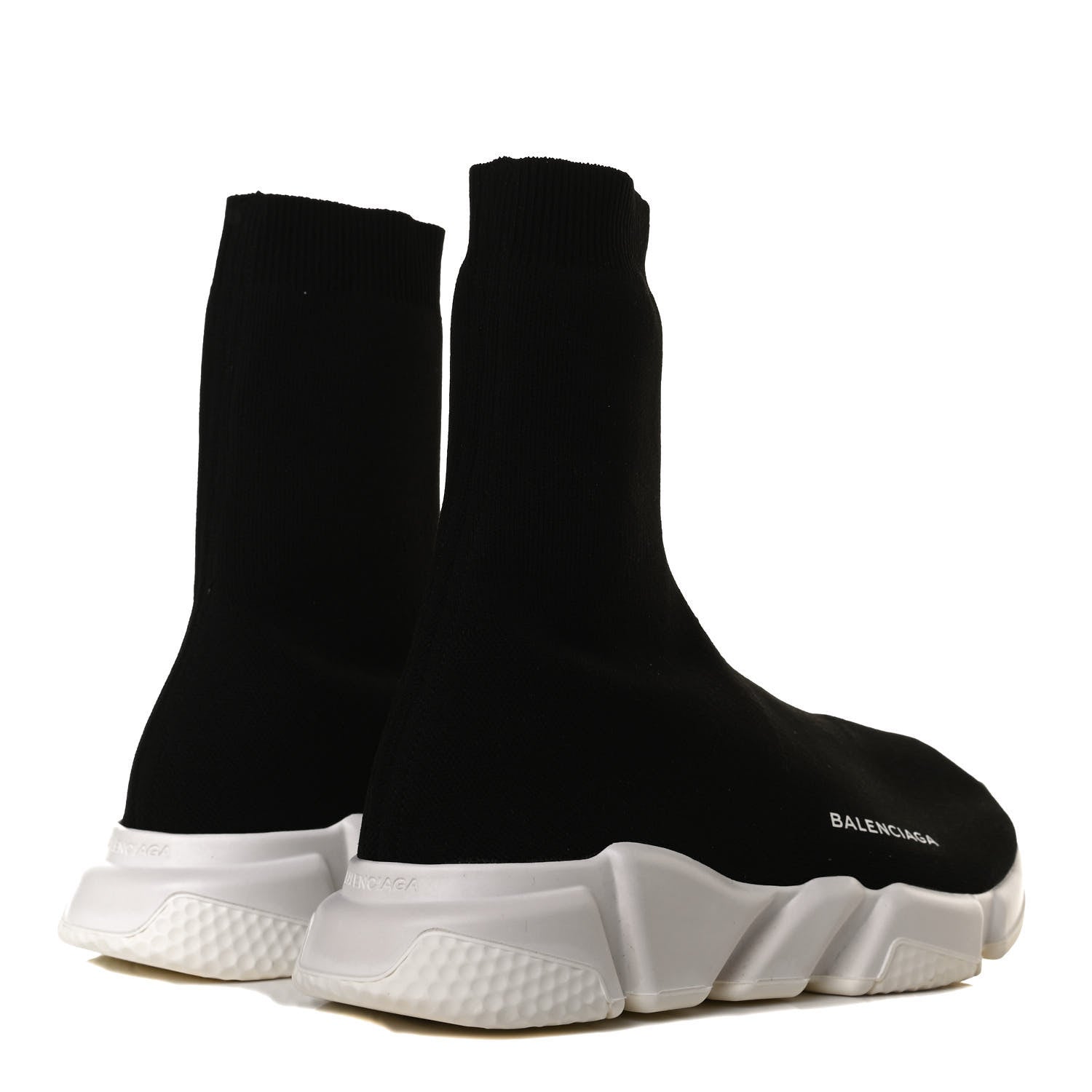 Balenciaga Neoprene Knit Womens Speed Sock Sneakers 39 Black White 4 of 10