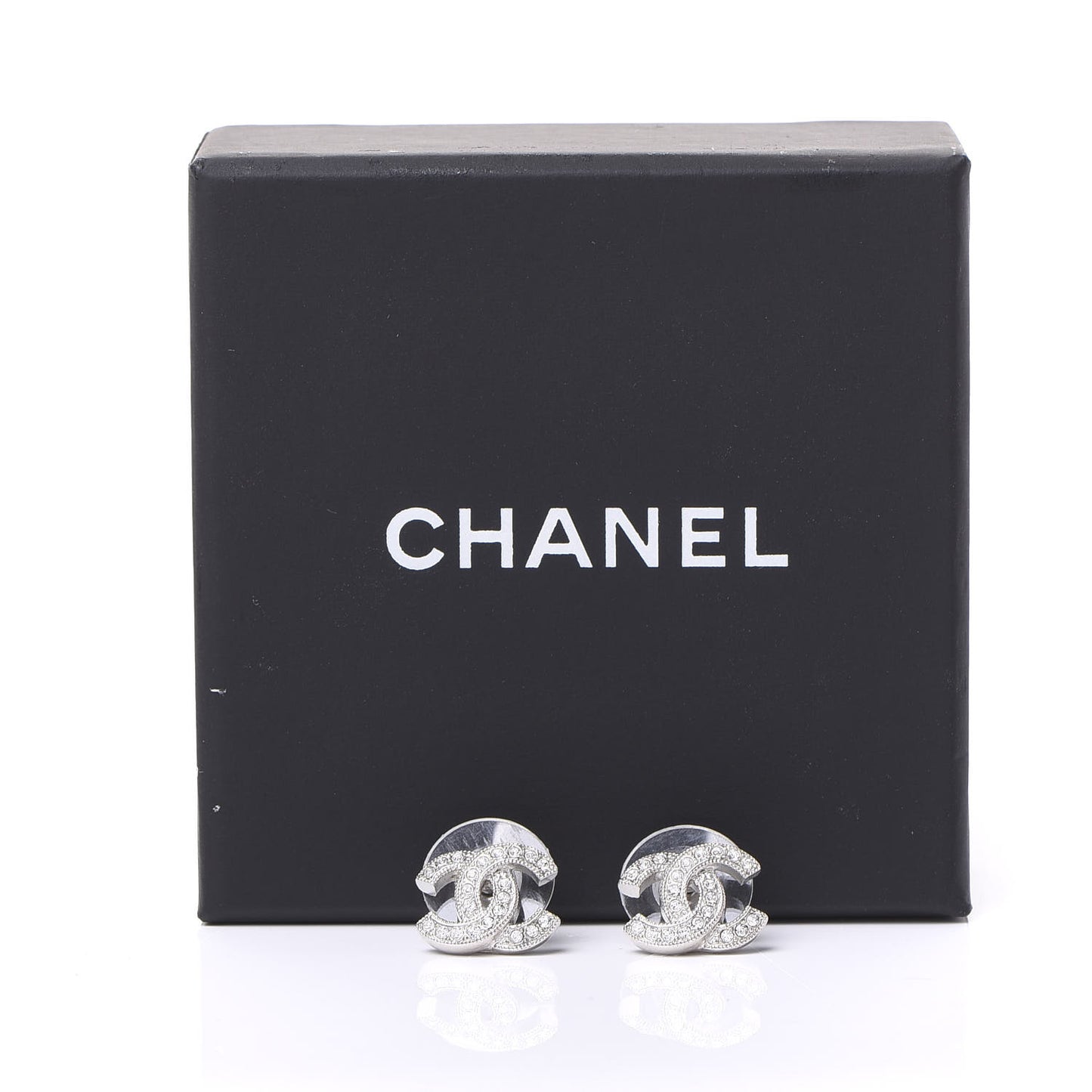 Crystal Timeless CC Earrings Silver