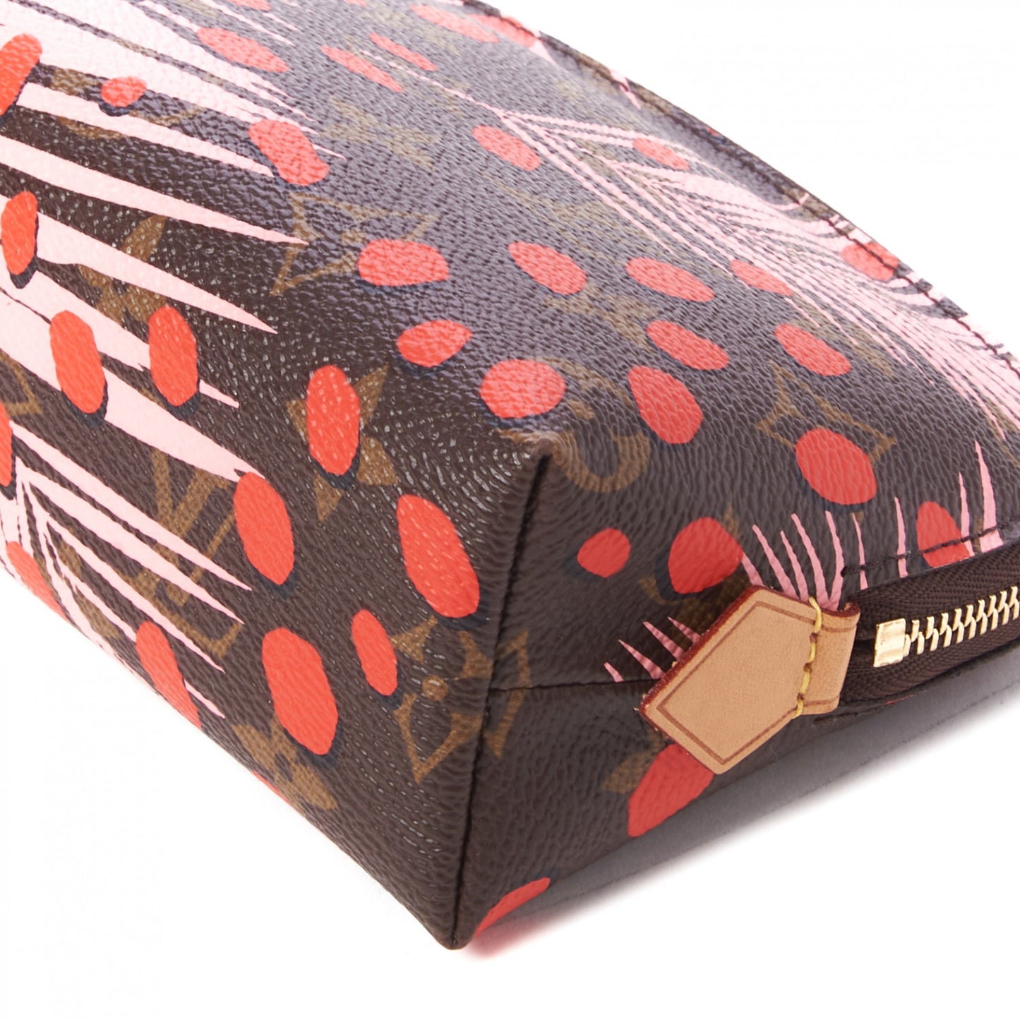 Monogram Jungle Dots Cosmetic Pouch Sugar Pink Poppy