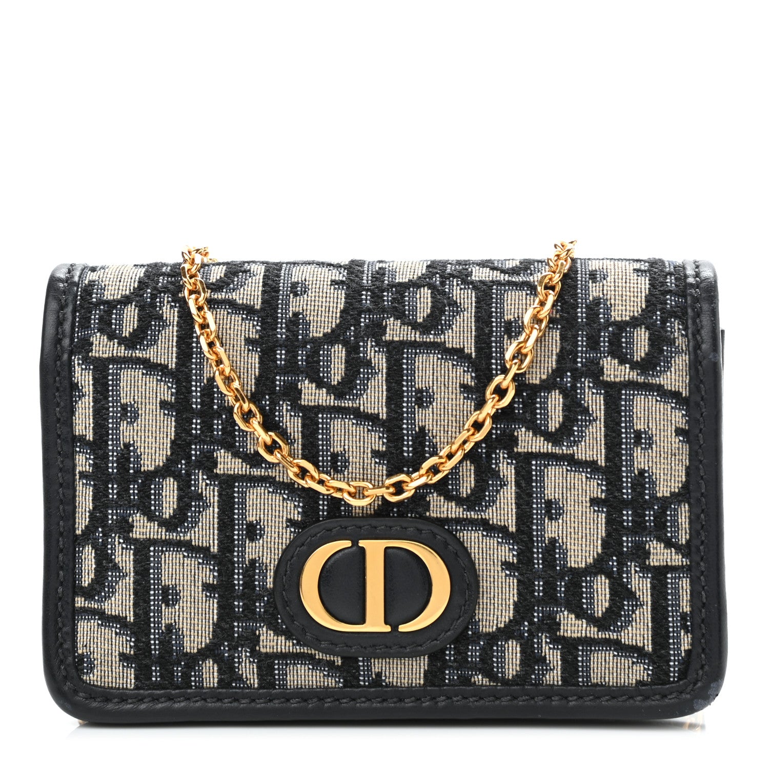 Christian Dior Oblique Nano 30 Montaigne Pouch Blue 1 of 10