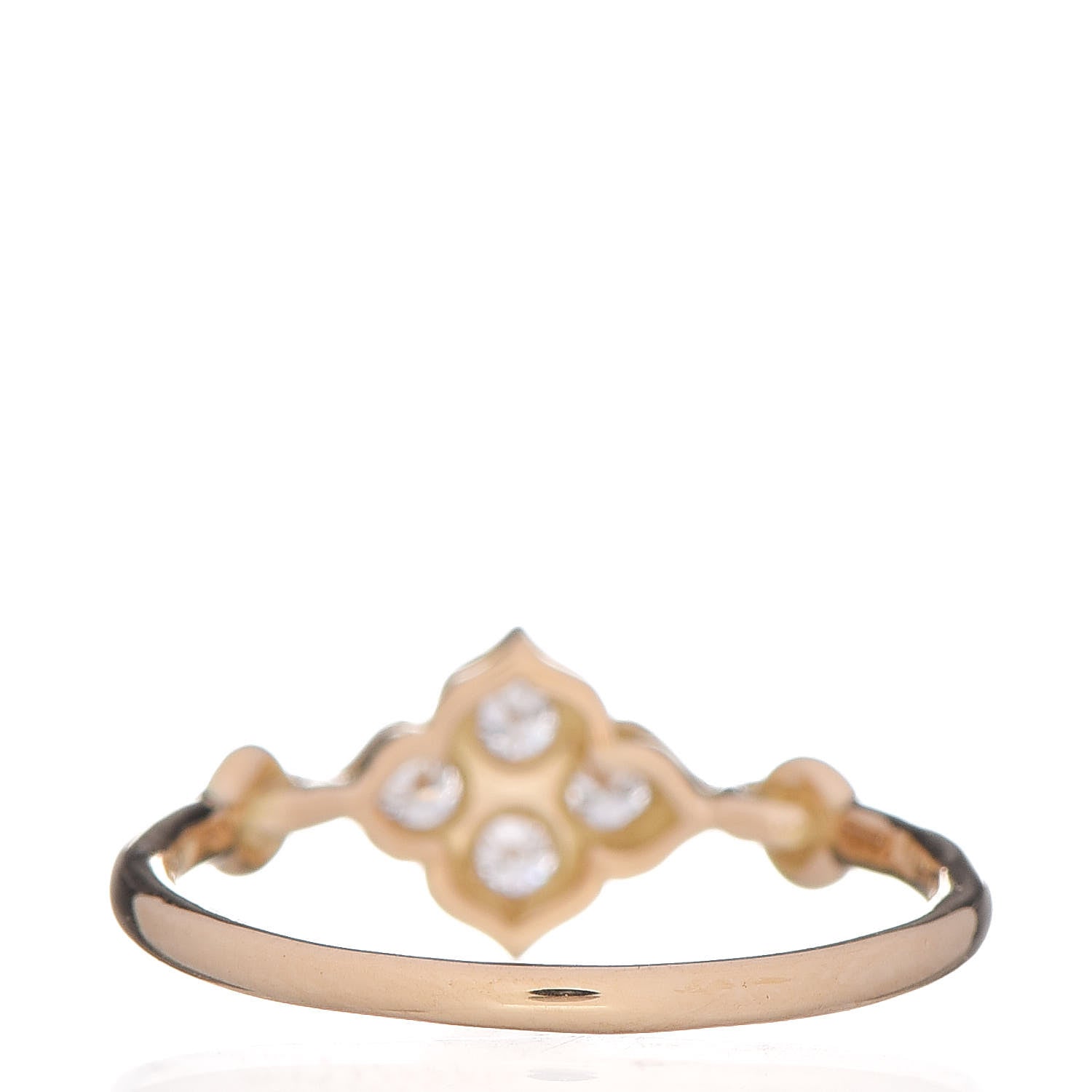Cartier 18K Yellow Gold Diamond Hindu Floral Ring 48 4.5 4 of 6