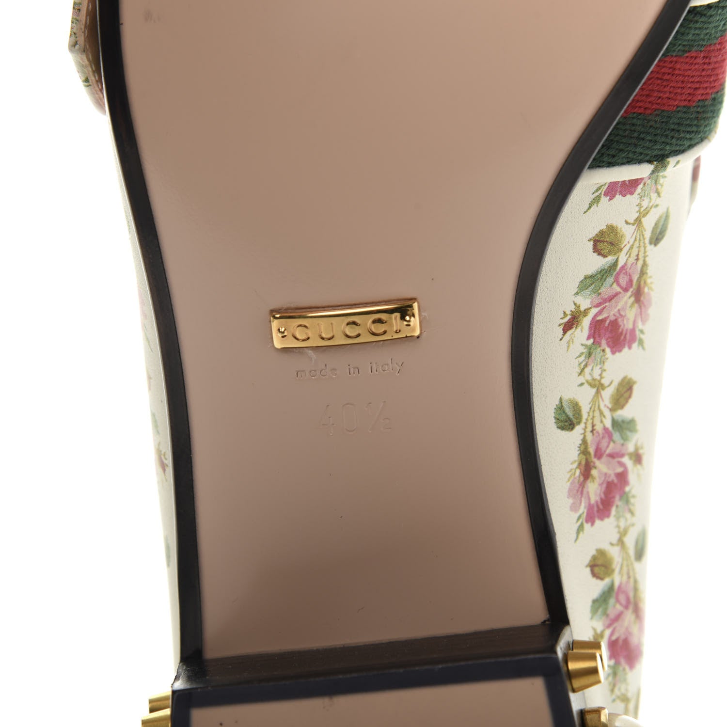 Gucci Calfskin Web Pearl Embellished Peyton Loafer 40.5 White 8 of 10