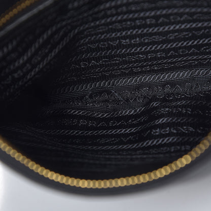 Prada Vitello Daino Double Zip Crossbody Bag Black 10 of 10