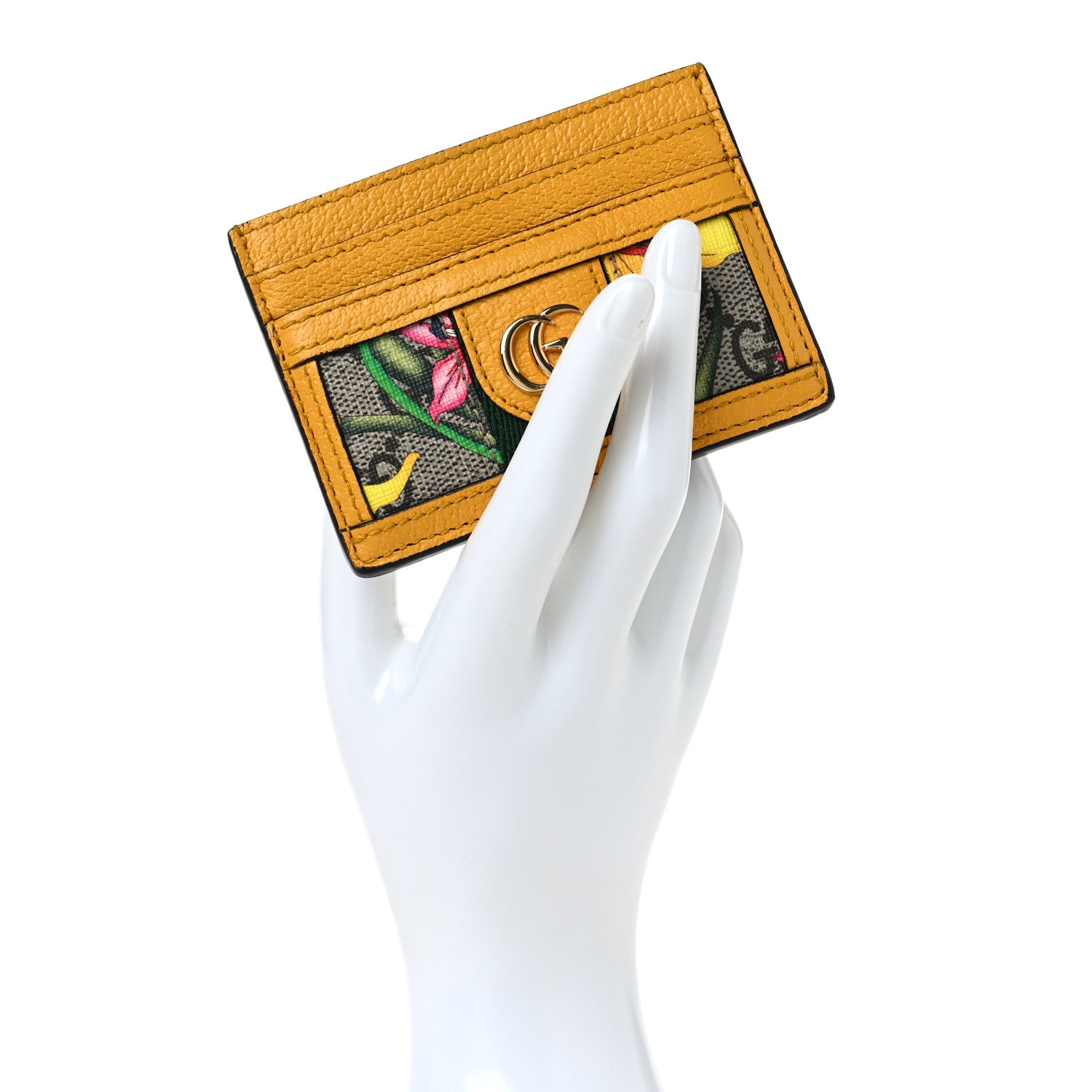 Gucci GG Supreme Monogram Flora Web Ophidia Card Holder Beige Multicolor Crop 2 of 6