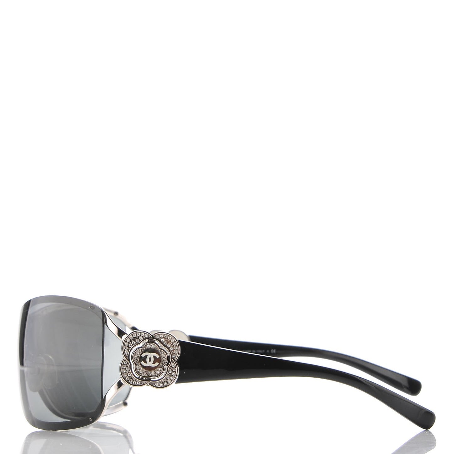 Swarovski Crystal Camellia CC Sunglasses 4164-B Black