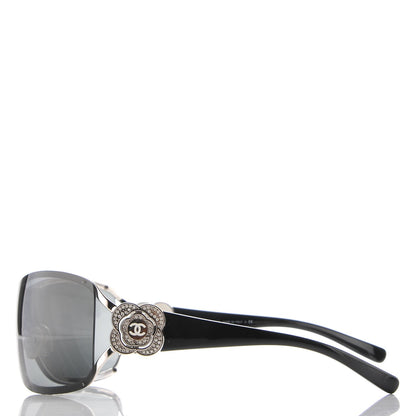 Chanel Swarovski Crystal Camellia CC Sunglasses 4164-B Black 3 of 7