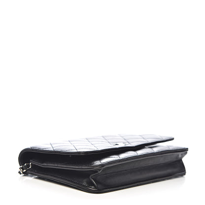 Chanel Lambskin Quilted Wallet On Chain WOC Black 4 of 12