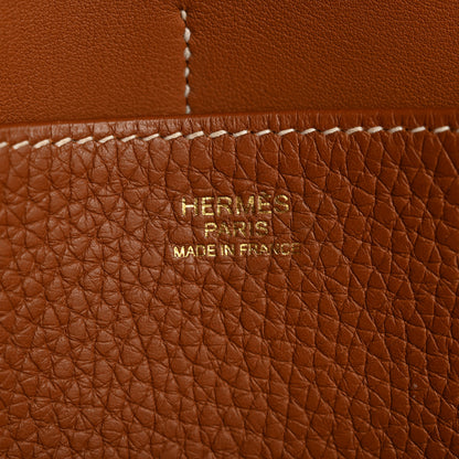 Hermes Taurillon Clemence Halzan 31 Gold 6 of 10