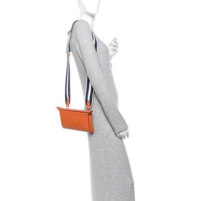 Hermes Togo Videpoches Orange White Bleu Saphir 2 of 9
