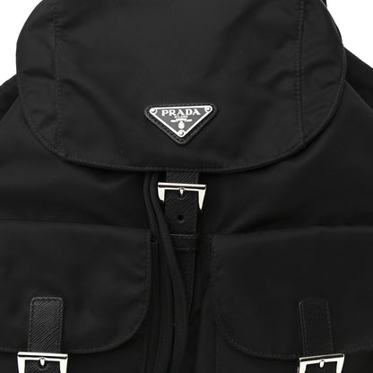 Prada Tessuto Nylon Saffiano Medium Backpack Black 7 of 9