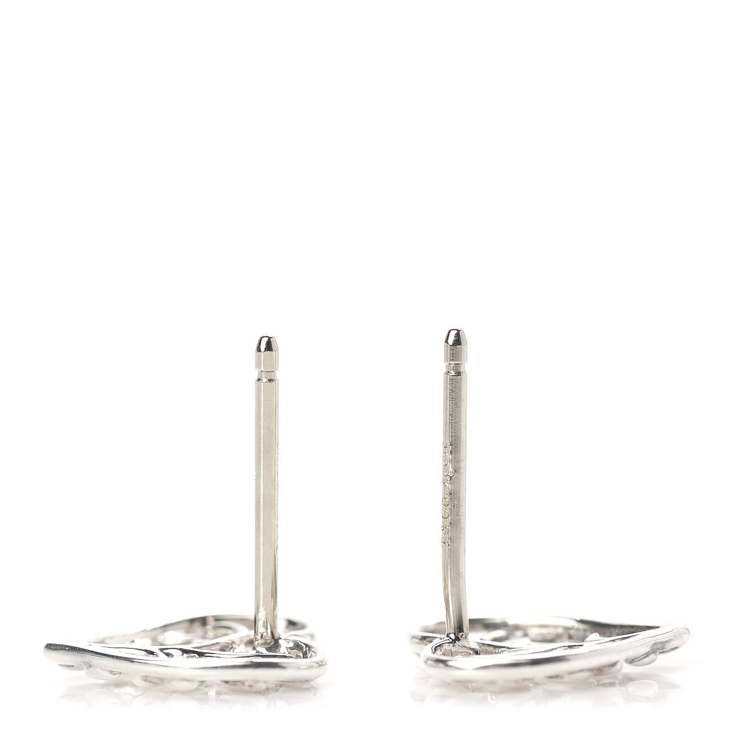 Tiffany Sterling Silver Paloma Picasso Olive Leaf Heart Earrings 4 of 6