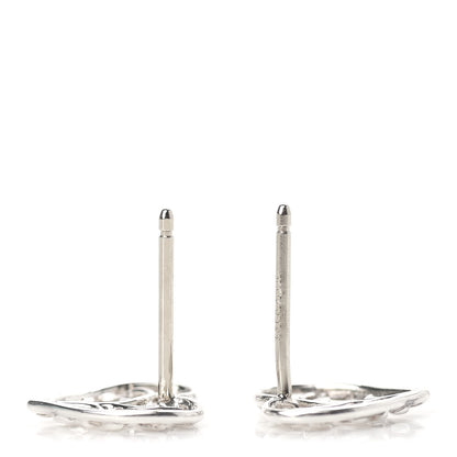Tiffany Sterling Silver Paloma Picasso Olive Leaf Heart Earrings 4 of 6