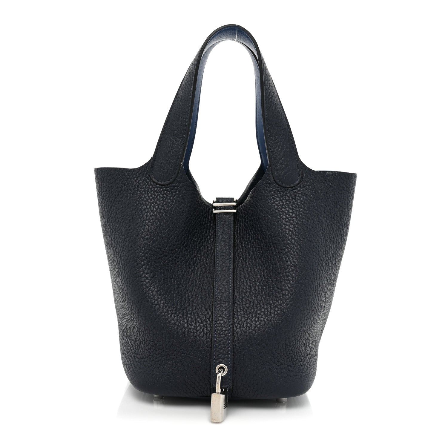 Hermes Taurillon Clemence Eclat Picotin Lock 18 PM Bleu Nuit Bleu Zellige 1 of 9