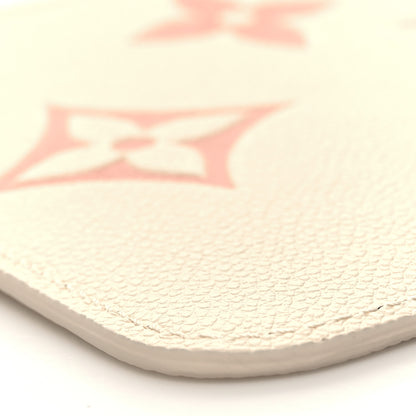 Louis Vuitton Empreinte Monogram Giant Neverfull MM Pochette Creme Rose Trianon 8 of 10
