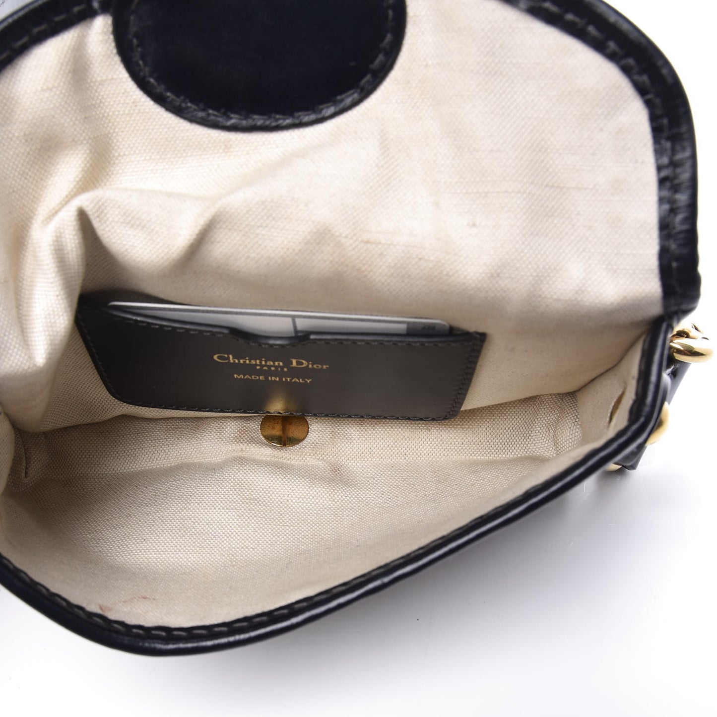 Oblique Flap Bag Navy Blue