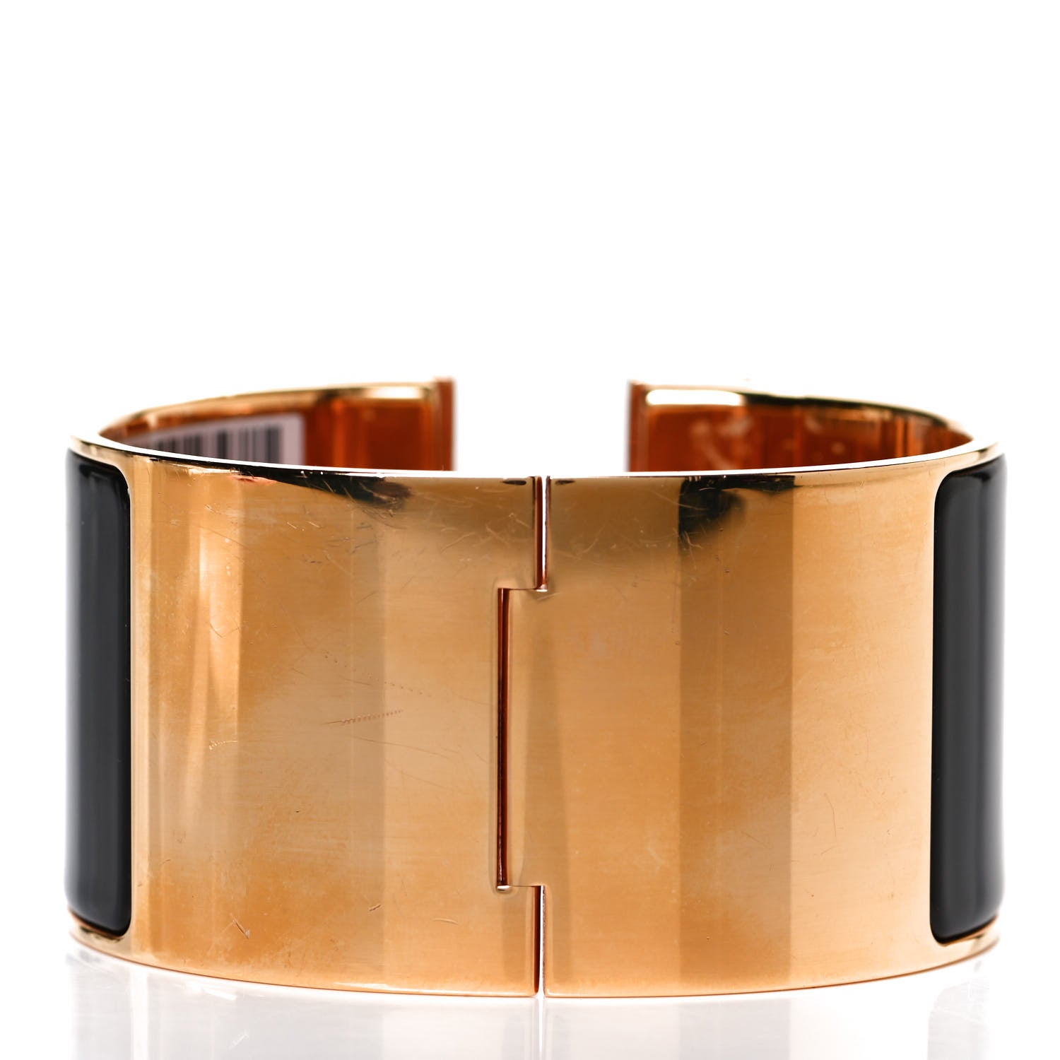 Hermes Enamel Extra Wide Clic Clac H Bracelet GM Black 2 of 6