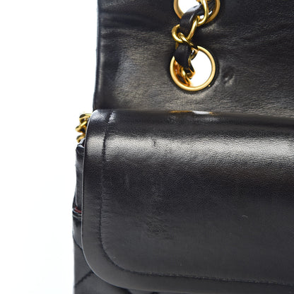 Chanel Lambskin Quilted Medium Double Flap Black 10 of 16