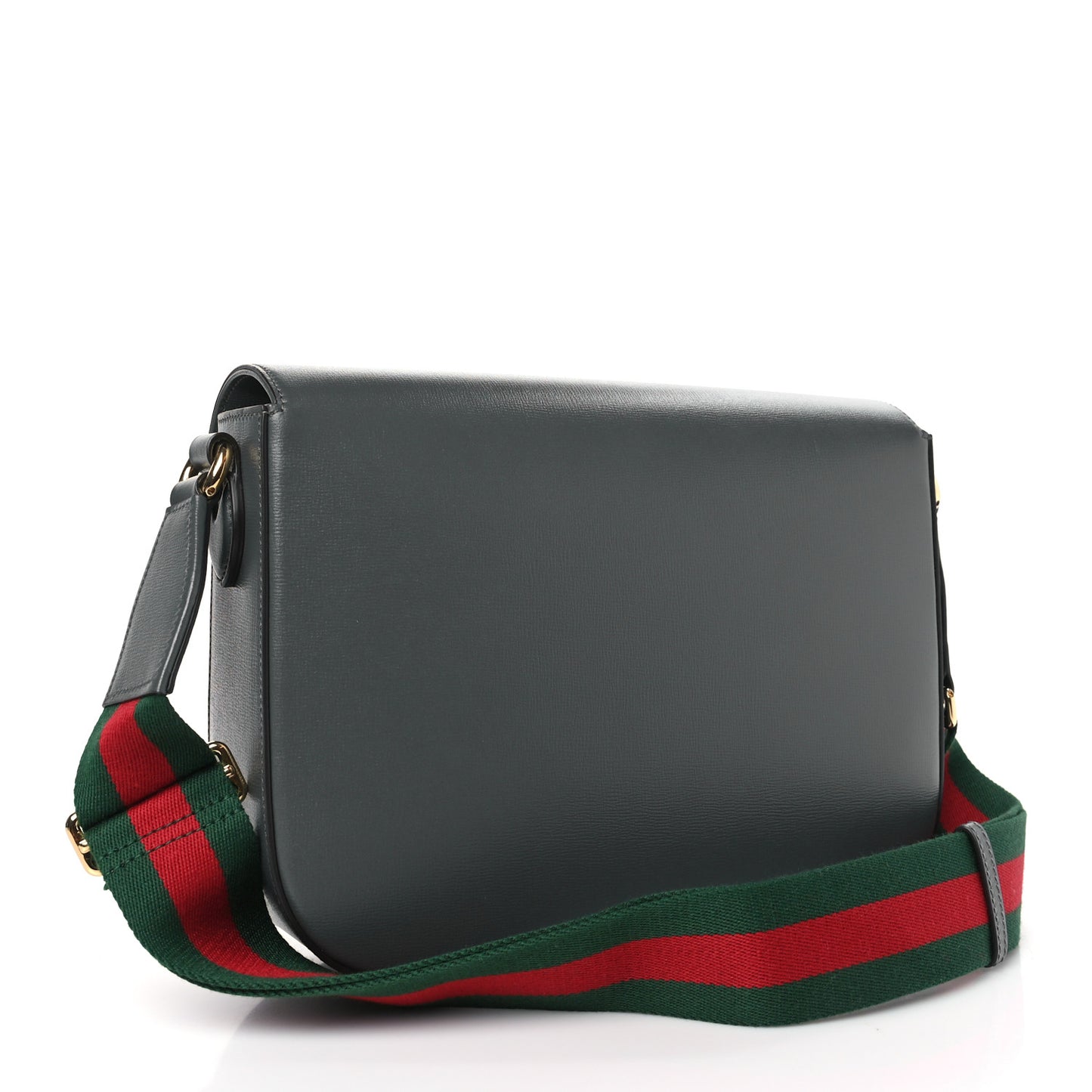Azalea Calfskin Web Horsebit 1955 Shoulder Bag Graphite Grey
