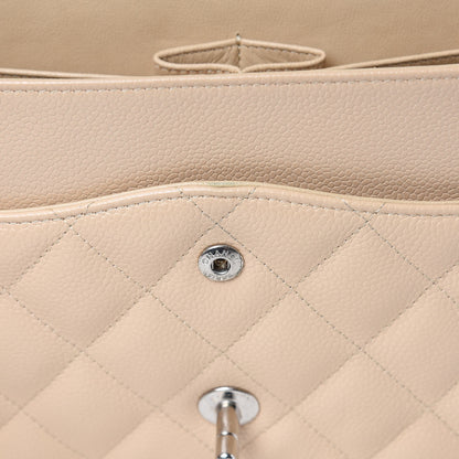 Chanel Caviar Quilted Jumbo Double Flap Beige Clair 10 of 16