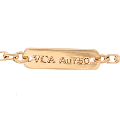 Van Cleef & Arpels 18K Yellow Gold Mother of Pearl Vintage Alhambra Pendant Necklace 6 of 7