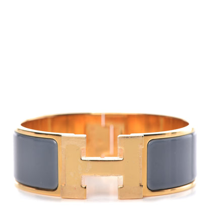 Hermes Enamel Wide Clic Clac H Bracelet PM Slate 1 of 6
