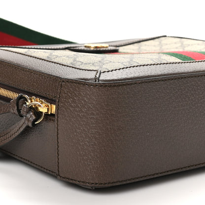 Gucci GG Supreme Monogram Web Small Ophidia Top Handle Shoulder Bag Brown 9 of 10