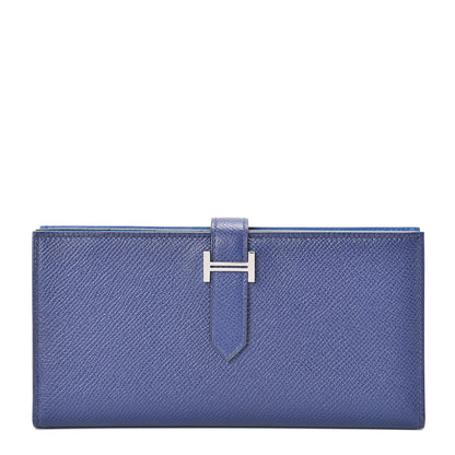 Hermes Epsom Bearn Verso Gusset Wallet Bleu Encre Zellige 1 of 8