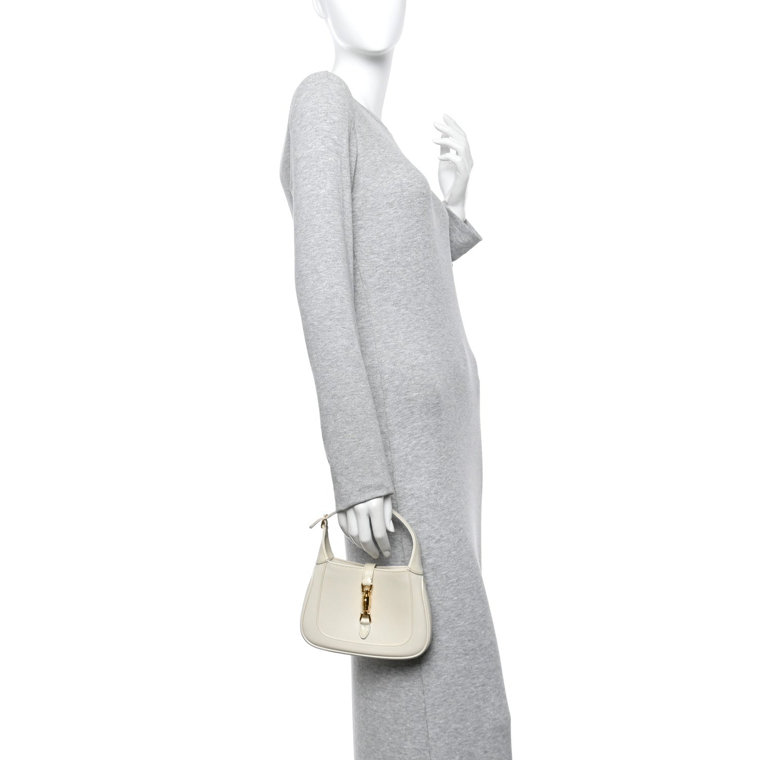 Gucci Boarded Dyana Lux Calfskin Mini Jackie 1961 Hobo Mystic White 2 of 11