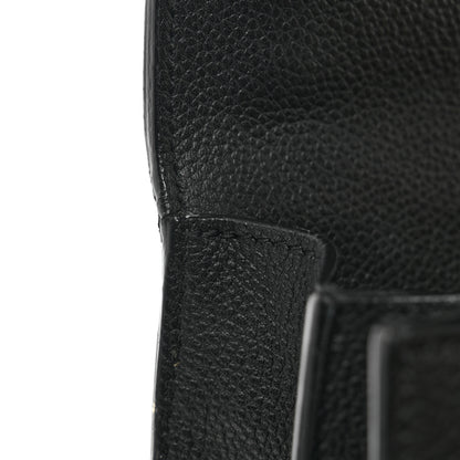 Saint Laurent Grained Calfskin Medium Monogram Sunset Satchel Black 13 of 13