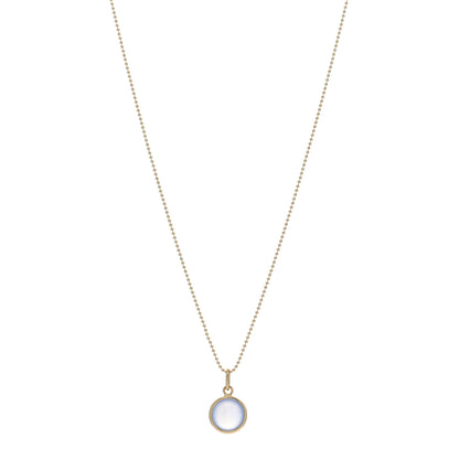 Tiffany 18K Yellow Gold Chalcedony Paloma Picasso Dot Charm Pendant Necklace 1 of 4