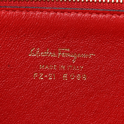 Salvatore Ferragamo Smooth Calfskin Medium Aileen Gancio Lock Shoulder Bag Grape Rosso 6 of 16