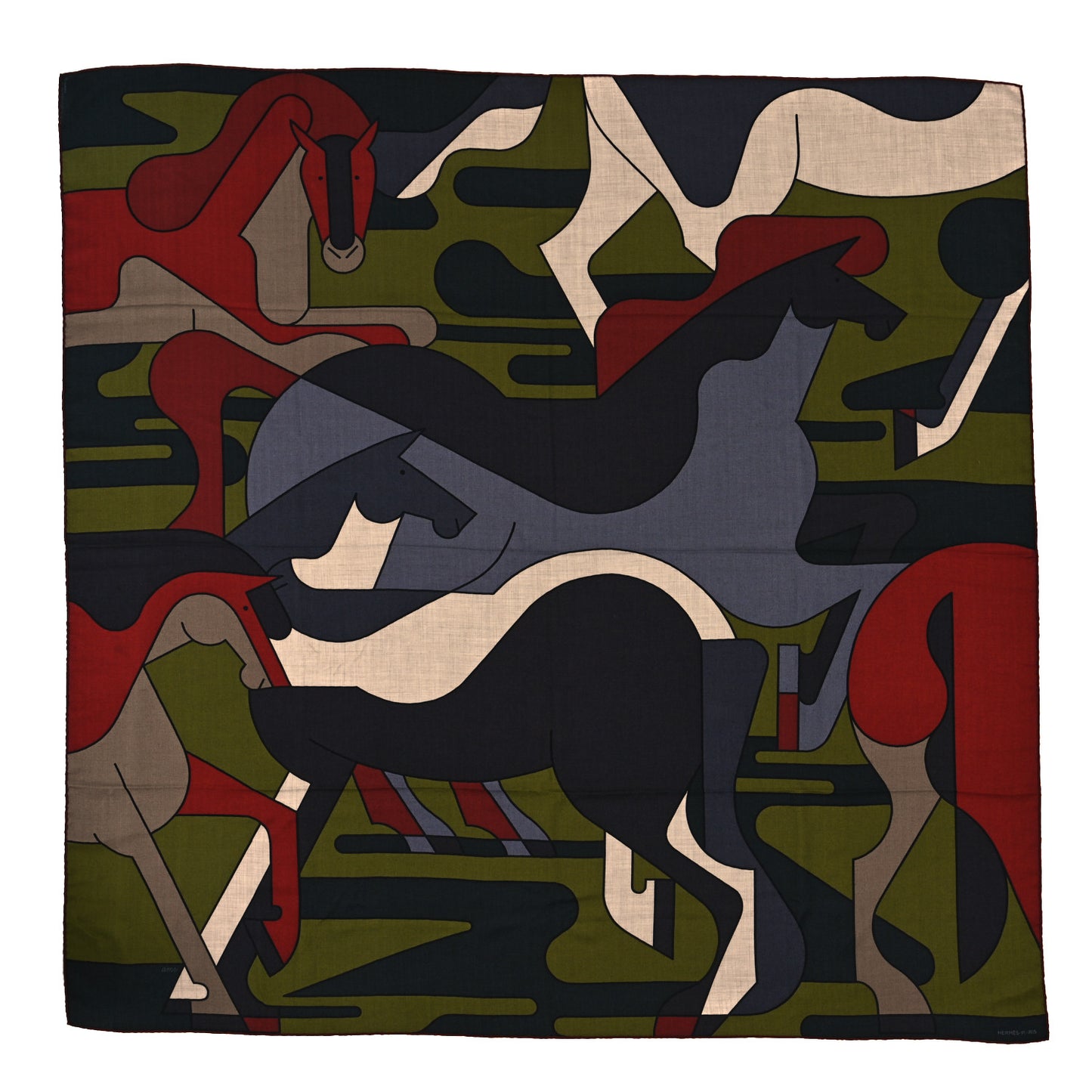 Cashmere Silk Brazilian Horses Shawl 140