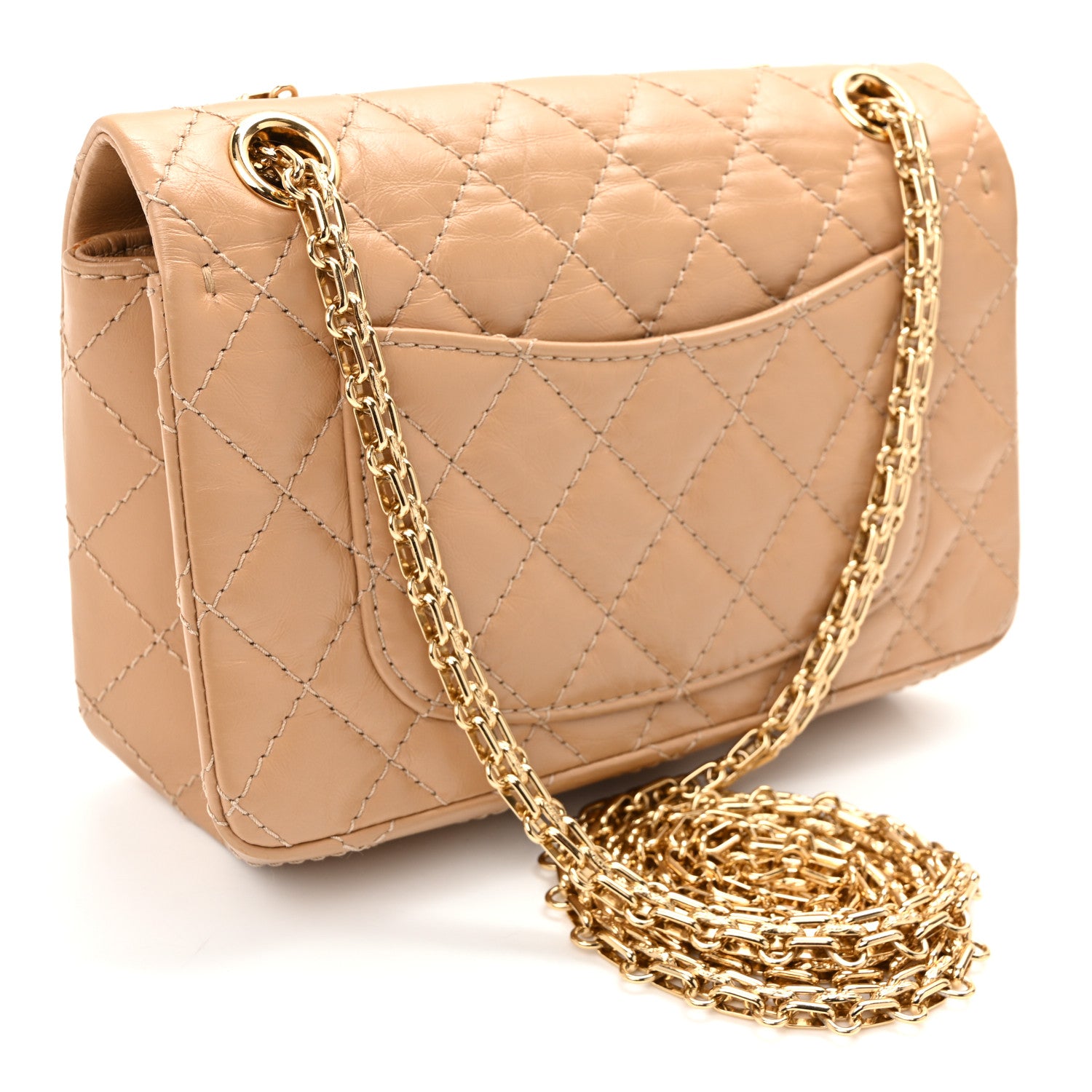 Chanel Aged Calfskin Quilted 2.55 Reissue Mini Flap Beige 3 of 10