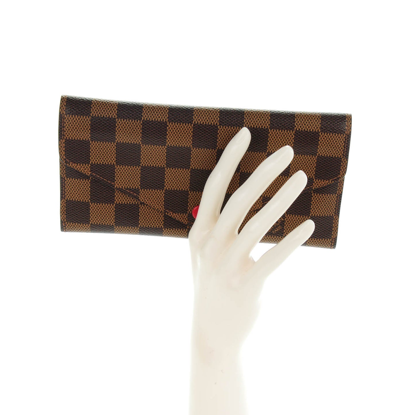 Damier Ebene Josephine Wallet Red