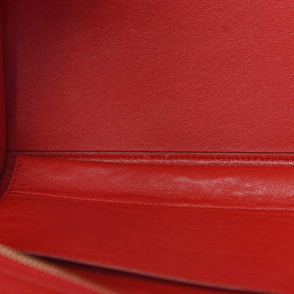 Celine Drummed Calfskin Suede Medium Trapeze Coquelicot 13 of 26