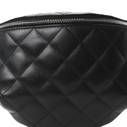 Chanel Calfskin Quilted Uniform Waist Belt Bag Black 7 of 10