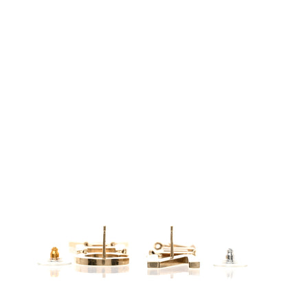Chanel Metal Cha-Nel Logo Drop Earrings Gold 3 of 5