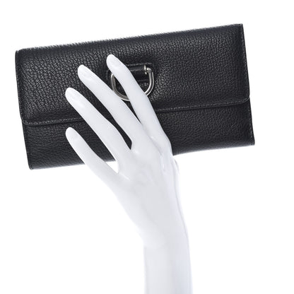 Burberry Goatskin D-Ring Continental Wallet Black 2 of 7