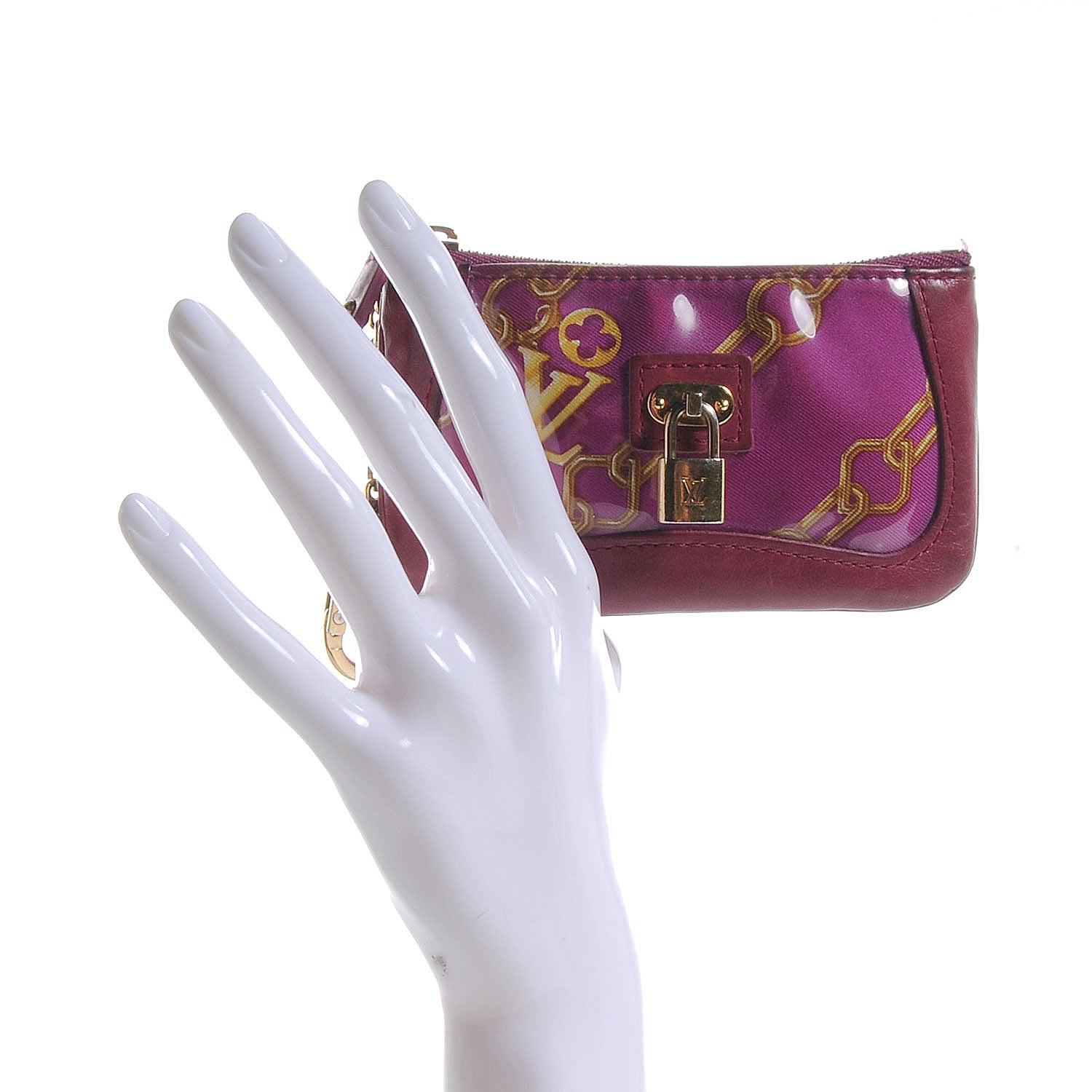 Louis Vuitton Monogram Charms Key Pouch Fuchsia 2 of 8