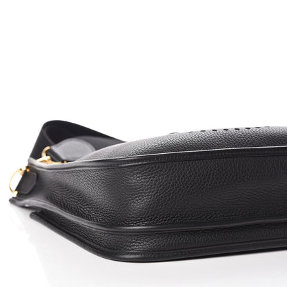 Hermes Taurillon Clemence Evelyne III PM Black 8 of 10