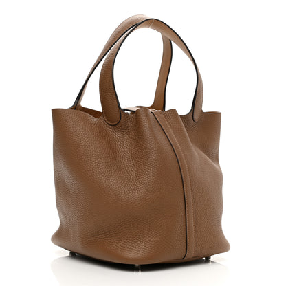 Hermes Taurillon Clemence Swift Eclat Picotin Lock 22 MM Alezan Biscuit 3 of 10