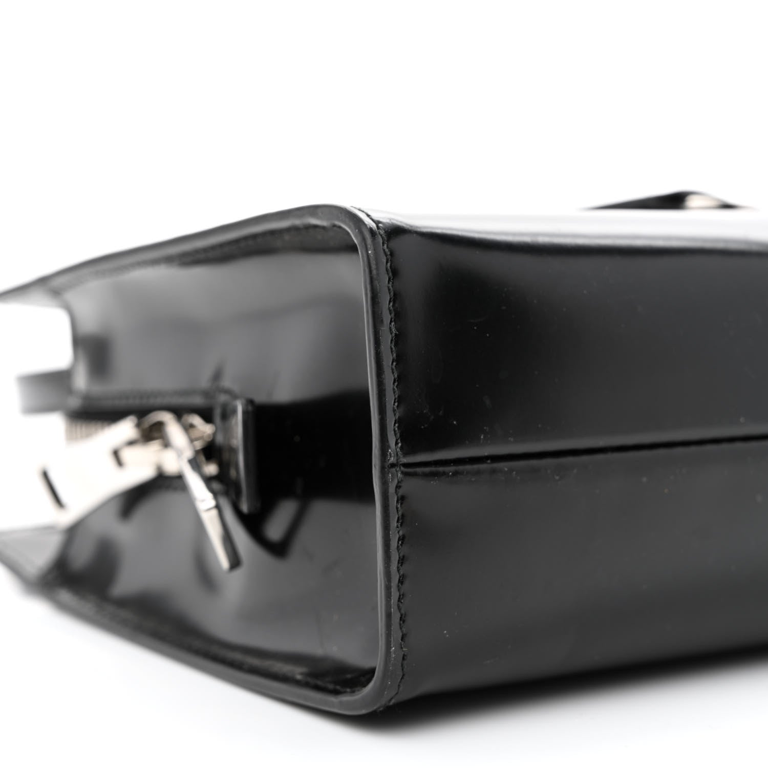 Prada Spazzolato Mini Re-Edition 1995 Double Handle Handbag Black 9 of 10