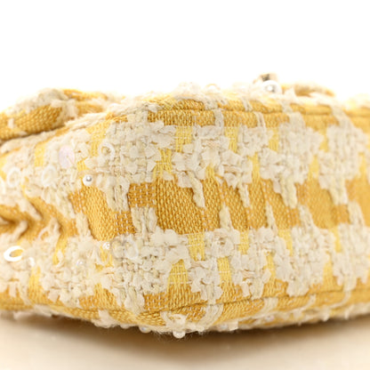 Chanel Tweed Beaded Mini Rectangular Flap Yellow White 8 of 12