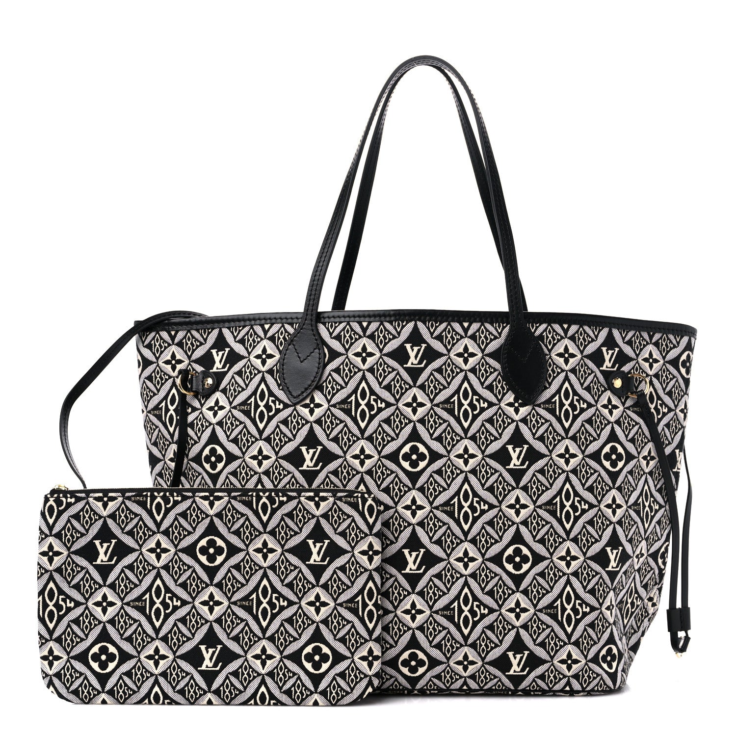Louis Vuitton Jacquard Since 1854 Neverfull MM Grey 1 of 11