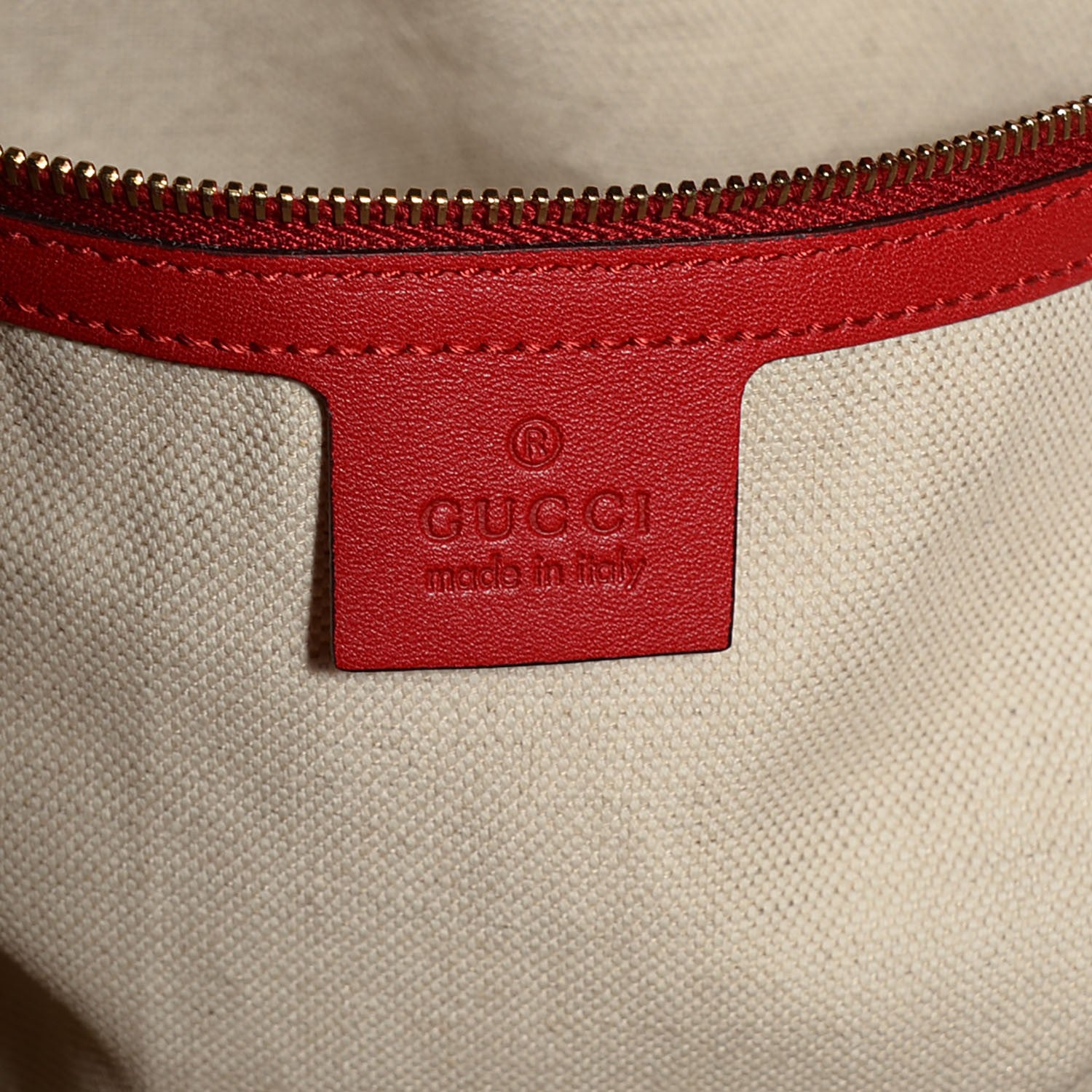 Gucci GG Supreme Monogram Calfskin Medium Nice Tote Beige Ebony Hibiscus Red 6 of 9