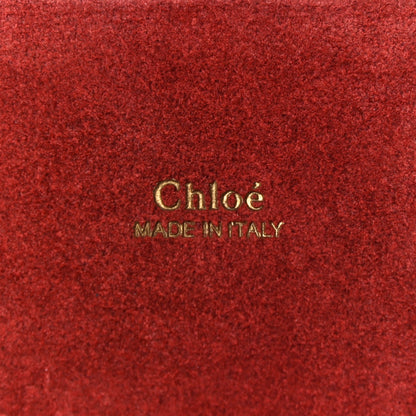 Chloe Calfskin Lizard Embossed Small Aby Lock Sepia Brown 6 of 14