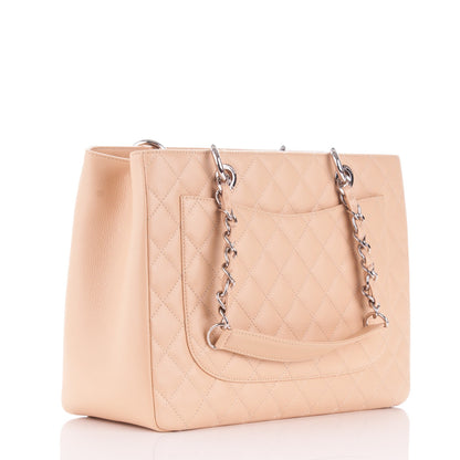 Chanel Caviar Quilted Grand Shopping Tote GST Beige Clair 3 of 6