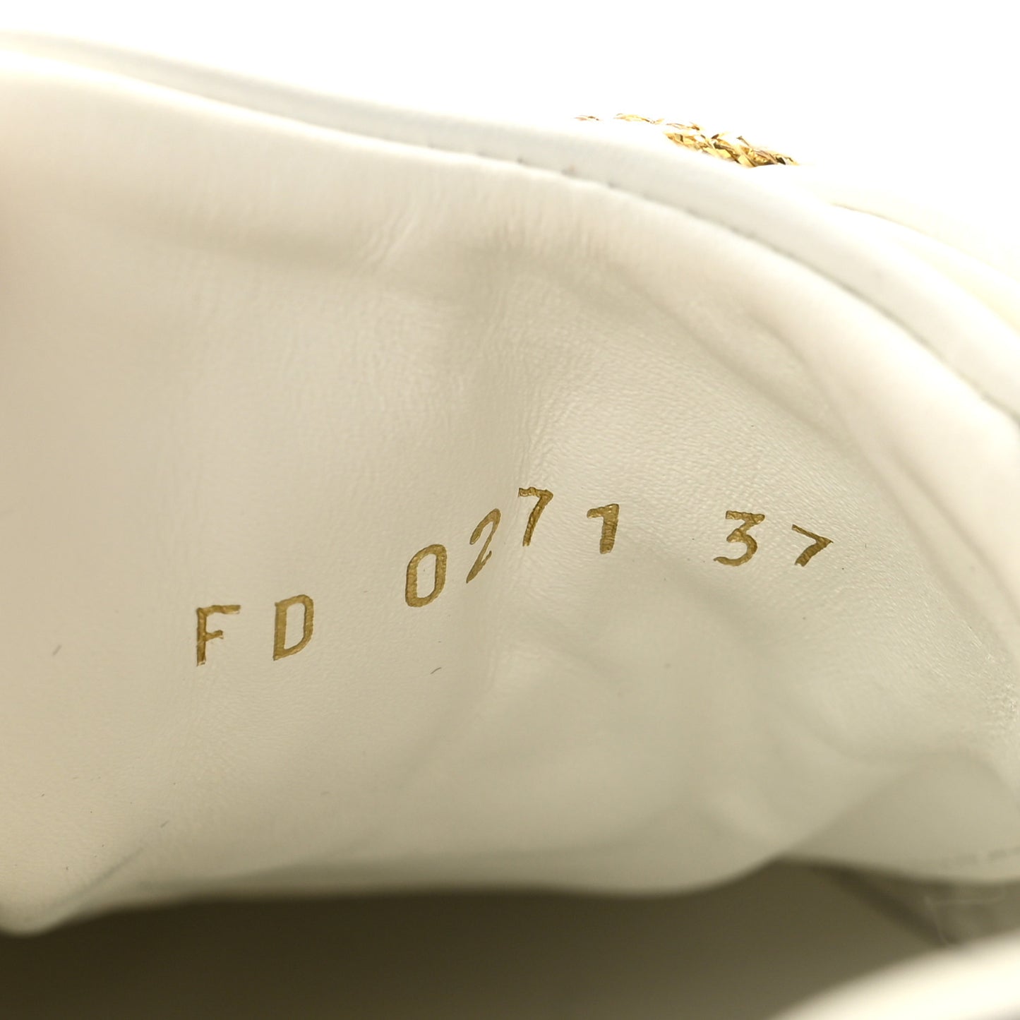 Calfskin Monogram Debossed Time Out Sneakers 37 White Gold